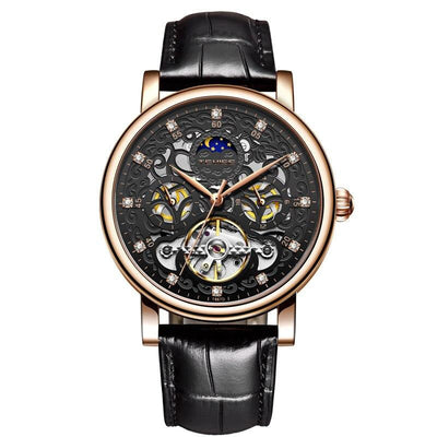 Business Automatic Uhr mit Lederarmband