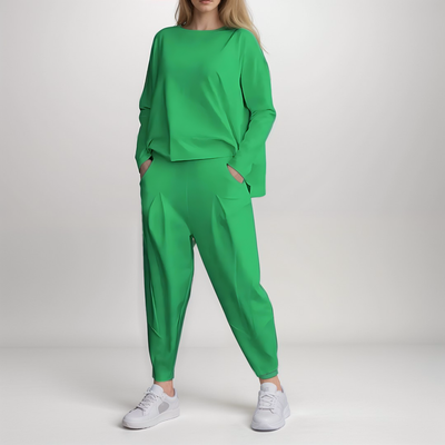 Zweiteiler mit Langarmshirt | Lockere Passform | Minimalistischer Look