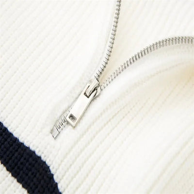 Ulrich | Gestreifter Pullover mit Reißverschluss