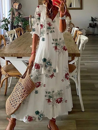 Dianna - Boho Bauchbedeckendes Kleid