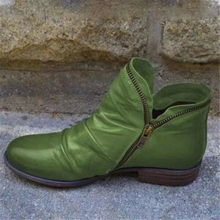 Xyrisa™ - Lederstiefel mit Reißverschluss