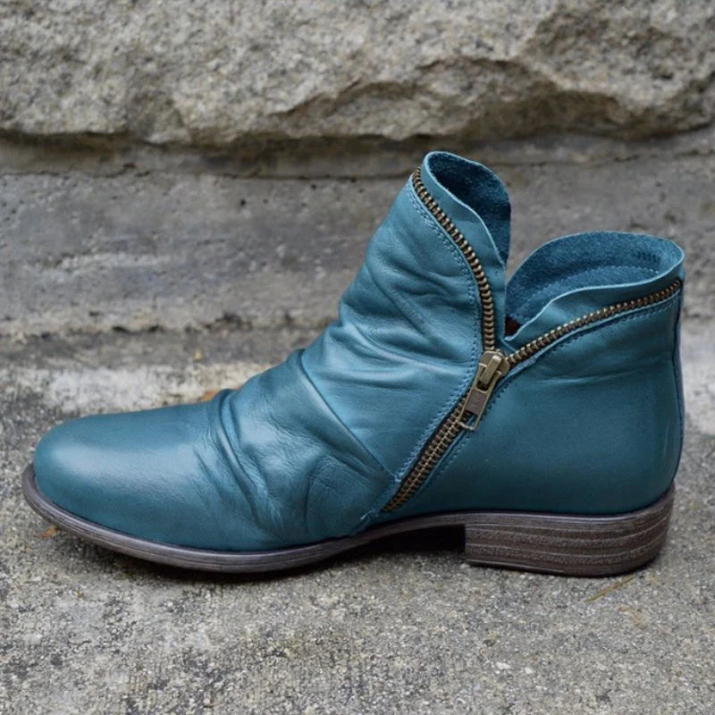 Xyrisa™ - Lederstiefel mit Reißverschluss
