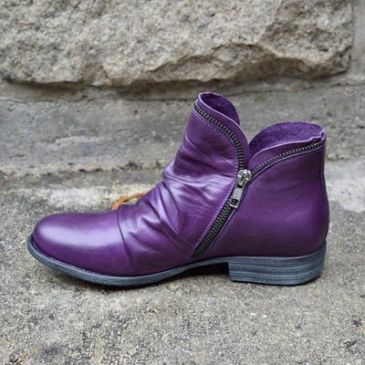 Xyrisa™ - Lederstiefel mit Reißverschluss