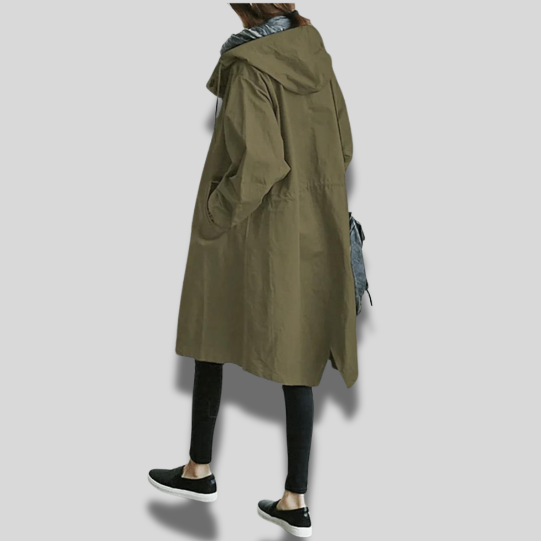 Wasserdichter Mantel mit Kapuze für Frauen - Yasmina