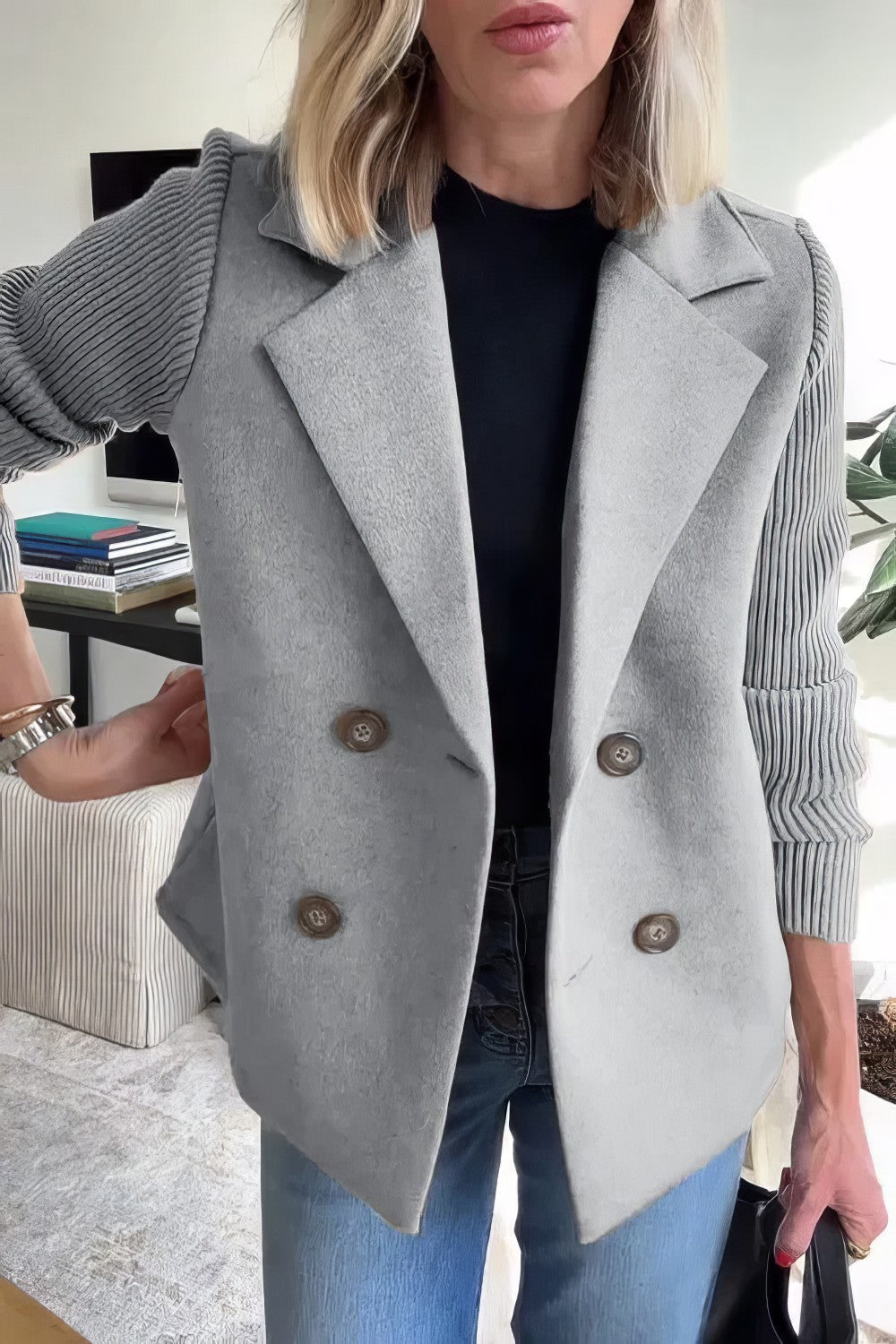Miles – Gemütliche Strickjacke im Patchwork-Stil
